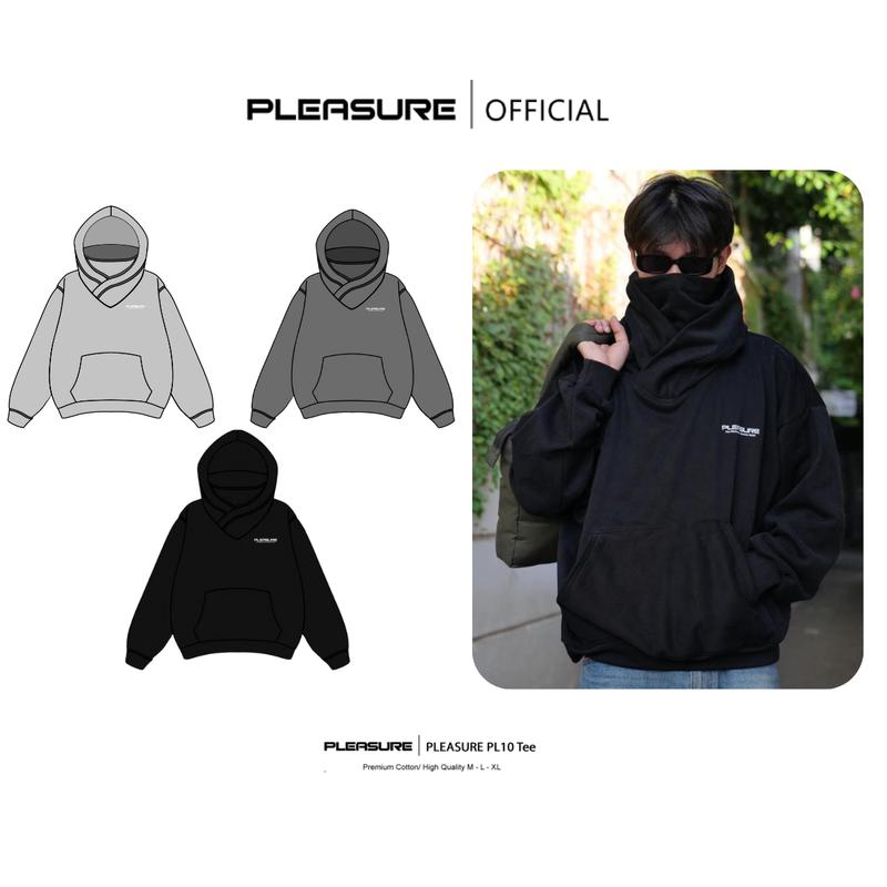 Áo Hoodie Ninja Nỉ Lông Cáo PLEASURE Boxy Form Châu Âu Dáng Rộng Unisex Nam Nữ Local Brand PL13 [2]
