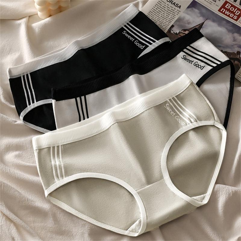 Đồ Lót Cotton, Cho Bé Gái, Phong Cách Thể Thao, Màu Sắc Tương Phản, Thích Hợp Cho Học Sinh, cạp vừa, Đơn Giản, Kháng Khuẩn, Thoáng Khí, Mỏng, Có Màu Cơ Bản Đen, Trắng Và Xám 2