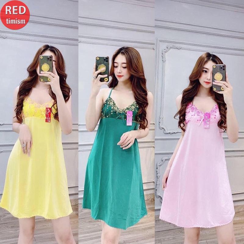 Đầm Nữ Dáng Suông Thun Lạnh Mặc Nhà, Váy Ngủ 2 Dây Co Giãn Thoáng Mát Size Đến 75kg