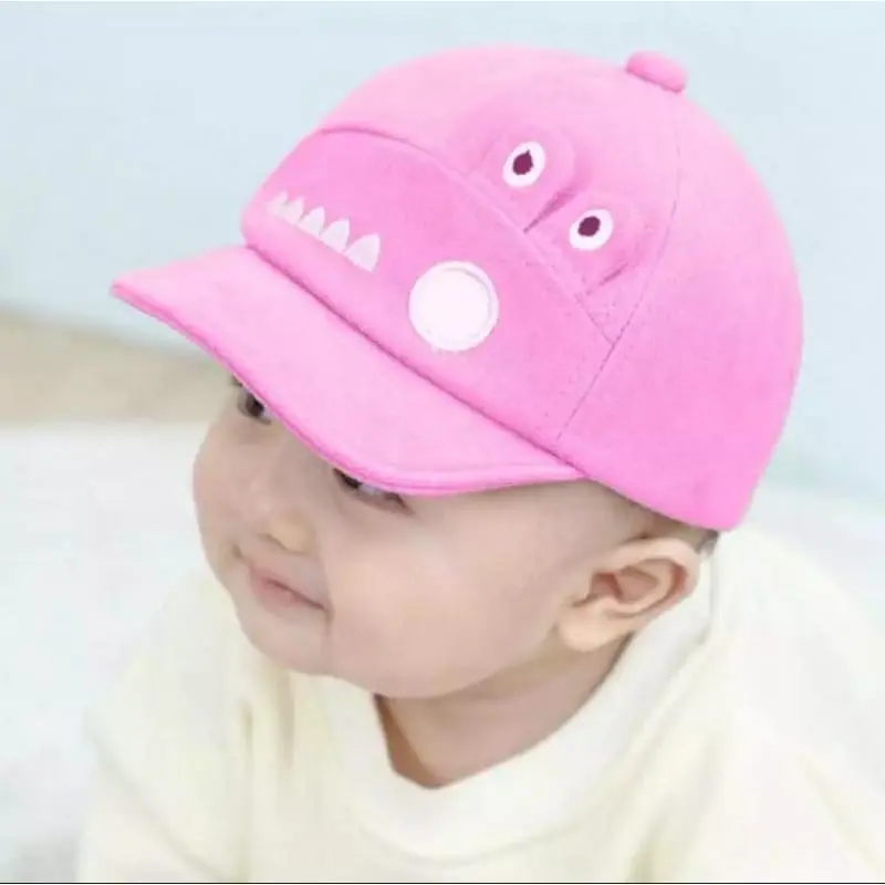 Topi Bayi buaya Lucu Motif Topi Model Karakter Buaya Bordir Nama Bayi Cewek Cowok 2