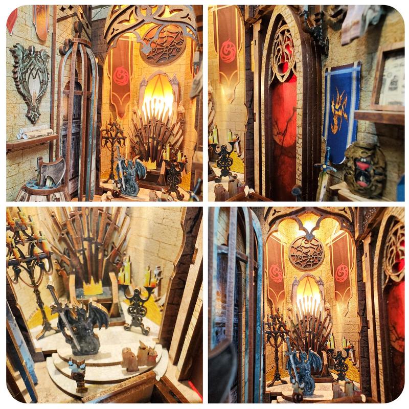 Wooden Dragons Design Diy Wooden Making Decoration, 1 Set Diy Decorative Woodwork Box with Light (1000pcs/set), Diy Handmade Wood Decoration, Handicraft 5