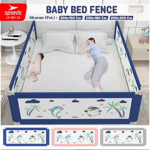 SPEEDS Pagar Pembatas Bayi Pengaman Kasur Baby Bedrail Pink Biru 067-18