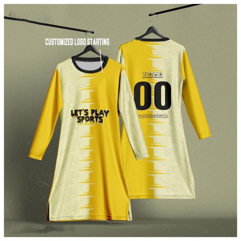 Product Introduction of Pakaian Sukan Muslim, Baju-T Sukan Luaran, Pakaian Harian Keluarga, Baju-T Lengan Panjang, Boleh Disesuaikan dengan Nombor dan Nama, Logo Tracksuit Muslimah Longgar 26