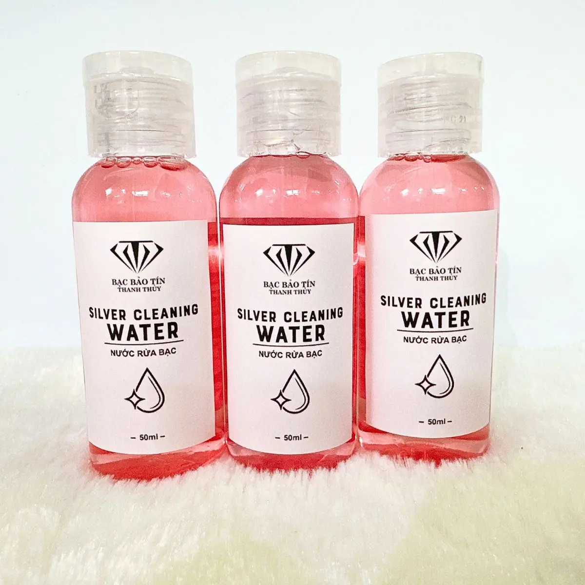 Nước rửa trang sức bạc Bạc Thanh Thủy dung dịch làm sạch sáng bóng bạc như mới 20-50ml