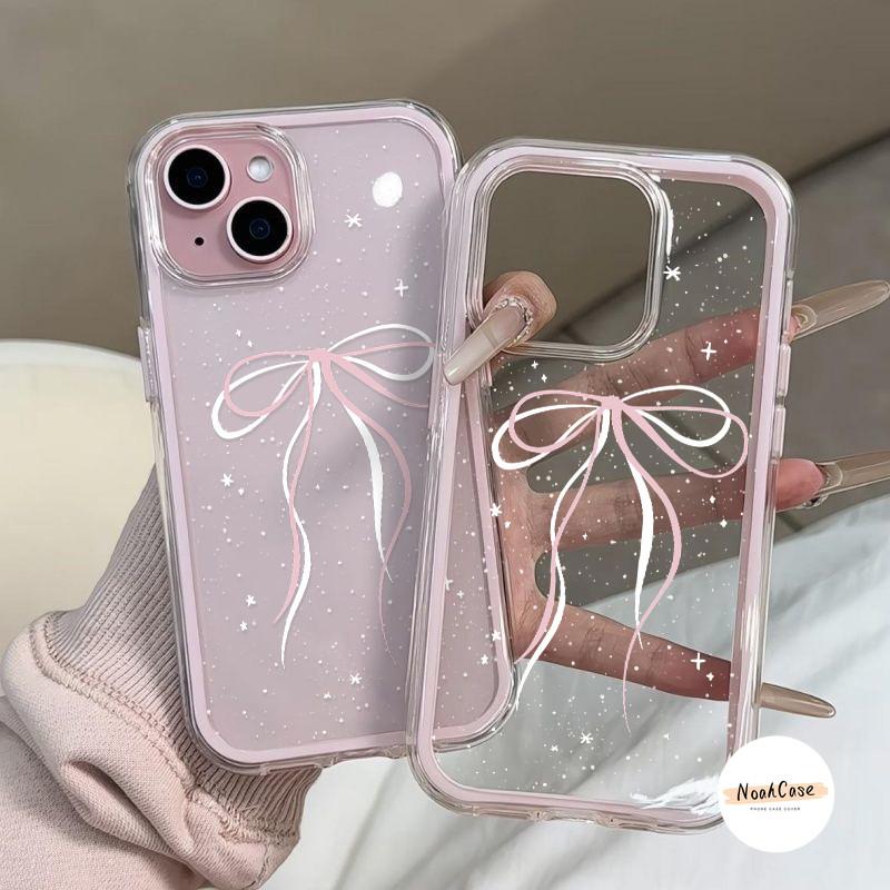  ốp martin Nơ Cho IPhone 17 AIR 11 12 16 13 15 14 17 Pro Max XR XS X 8Plus 7Plus Max 15 16 13 17 Plus Ốp Lưng Điện Thoại Trong Suốt Hai Trong 