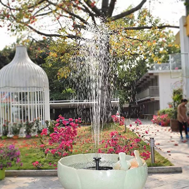 Đài Phun Nước Năng Lượng Mặt Trời [Hình Tròn Nổi] -  Hồ Cá/Bồn Tắm Chim/Trang Trí Sân Vườn + Giao 24H 1