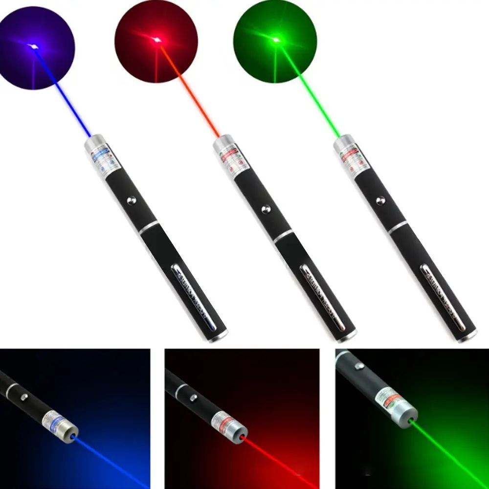 Laser Pointer Pen Visible Beam Light AAA Batteries Powerful Light Beam Presentation Clicker