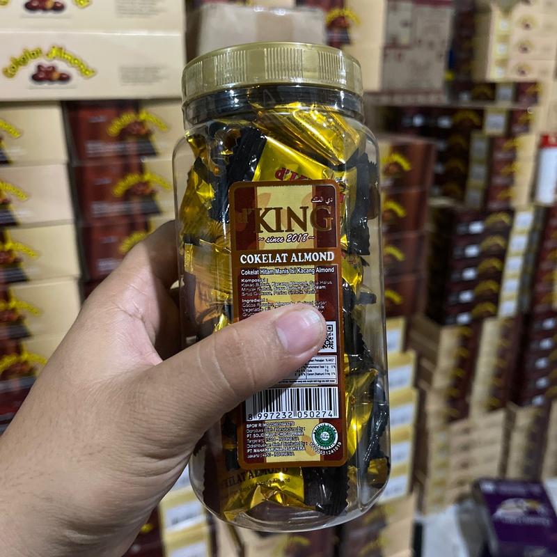 Dking coklat almond isi 4 toples ( COD )  kacang almond utuh lapis coklat 3