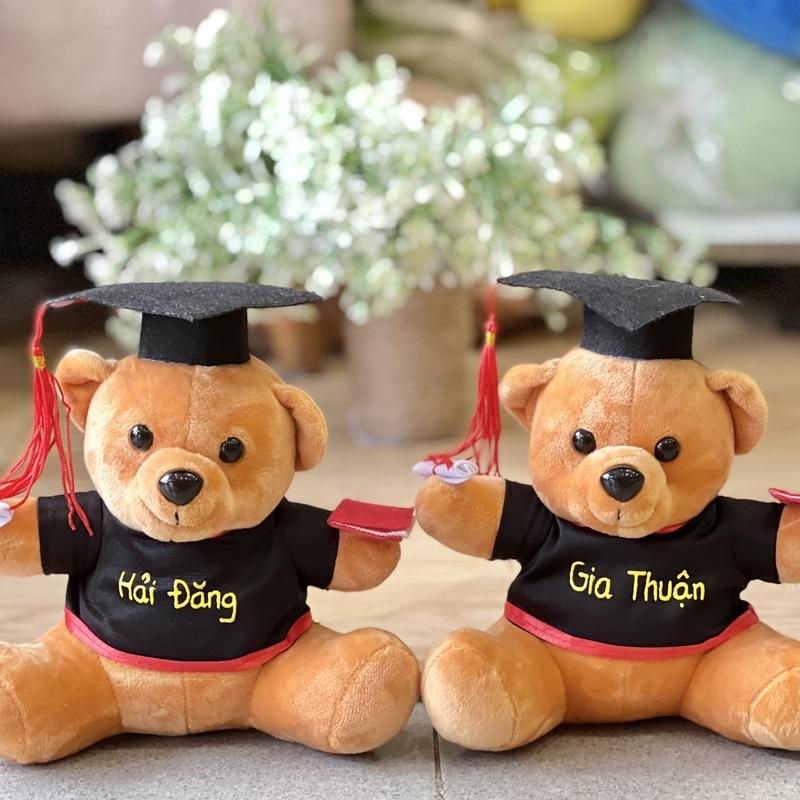 Gấu Bông Tốt Nghiệp Gía Rẻ Làm Qùa Tặng, Gấu Tốt Nghiệp 20cm Mẫu Teddy Đội Nón Cử Nhân