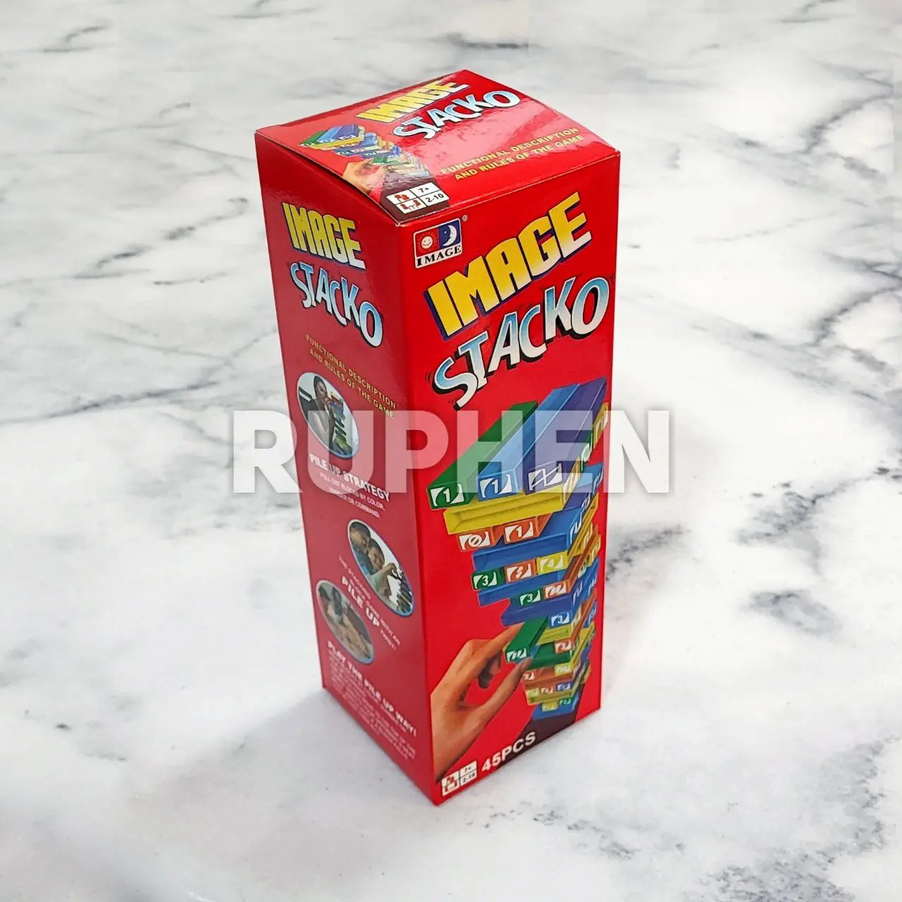 Image Stacko Mainan Anak Uno Balok Lokal