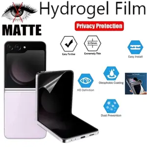 Anti gores Spy Matte Hydrogel Film Privacy Screen Protector untuk Samsung Galaxy Z Flip Z Flip 2 Z Flip 3 Z Flip 4 Z Flip 5 Z Flip 6