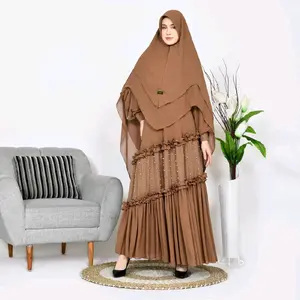 Gamis Syar'i SL Tule mutiara, allsize,M,L,XL,Big size Kapake by iyank