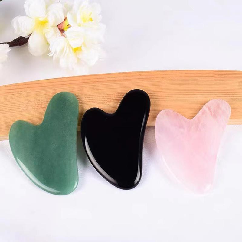 Bảng Mát Xa Gua Sha Bằng Đá, 1 Chiếc, Dành Cho Mặt, Đá Thạch Anh Hồng, Tấm Guasha, Dụng Cụ Cạo Máy Massage Mặt, Thích Hợp Cho Mặt, Cổ, Lưng Và Cơ Thể, Hàng Mới Về