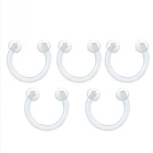 เจาะจมูกอะคริลิค รูปตัวยู ใส ขาว มาใหม่ เครื่องประดับ เจาะจมูกก้านอ่อน UV แหวนจมูก ก้านก้างปลาสีใส มองไม่เห็น เจาะจมูกใส