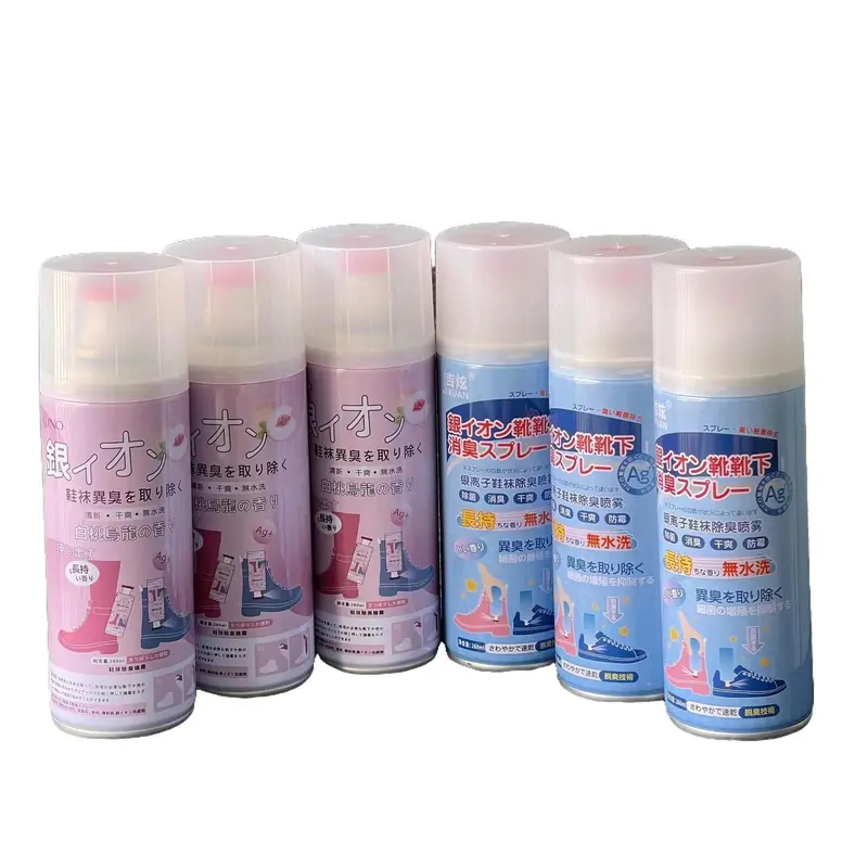 Combo 6 chai xịt khử mùi giày, dép hương chanh & đào NaNo Bạc Ag+ 260ml Nam Nu chaixit thom giay sáp  dừa đánh combo  vệ  sinh  giày ruagiay 1