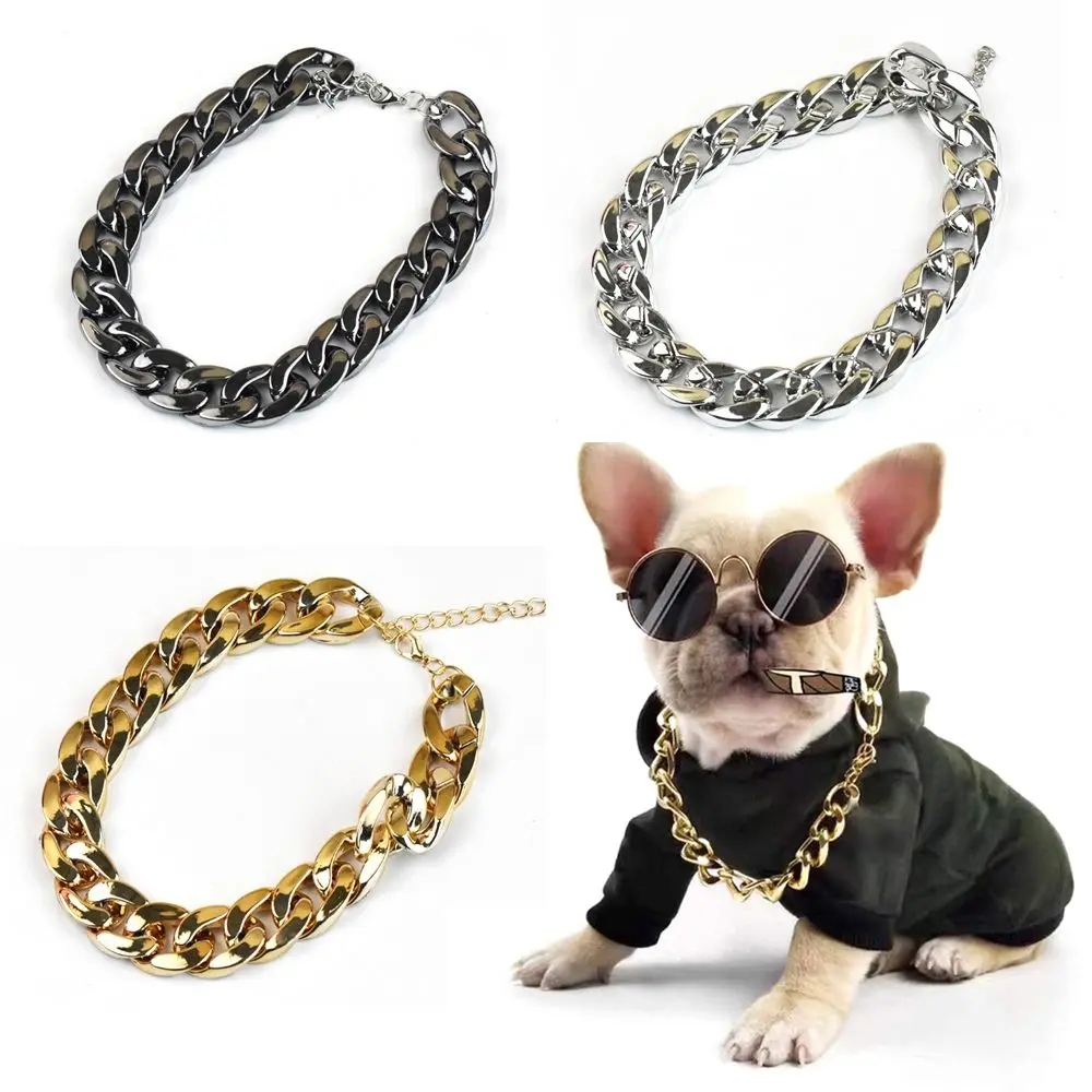 Electroplating Fashion for French Bulldog Not Fade Small Dog Pet Accessory Dog  Chain Cat Collar Dog Necklace Pet Chain