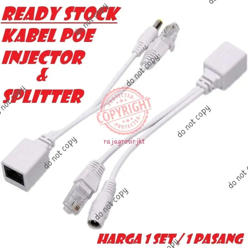 Kabel POE injektor Kabel Poe Spliter Kabel Poe Injector set 1