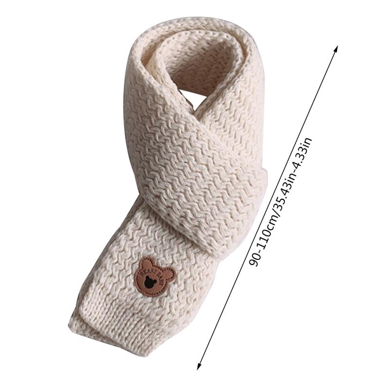 Baby Knitted Neckerchief Winter Warm Knit Scarf Lovely Kids Thick Warm Scarves 2