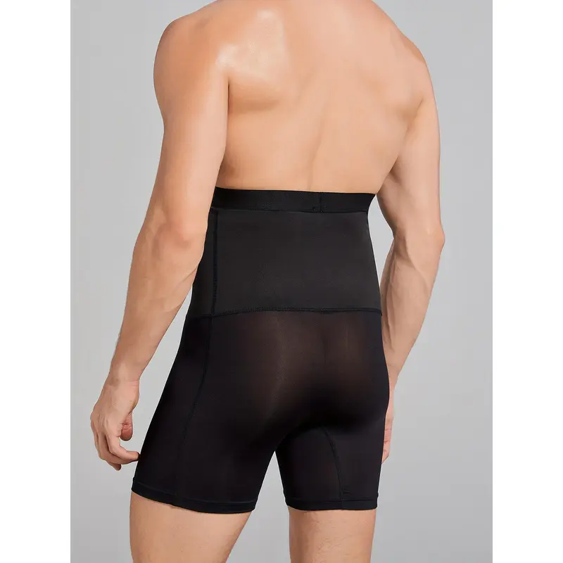 Men's High Waist Shapewear Shorts, Compression Body Shaper, Tummy Control Slimming Bodysuit 2