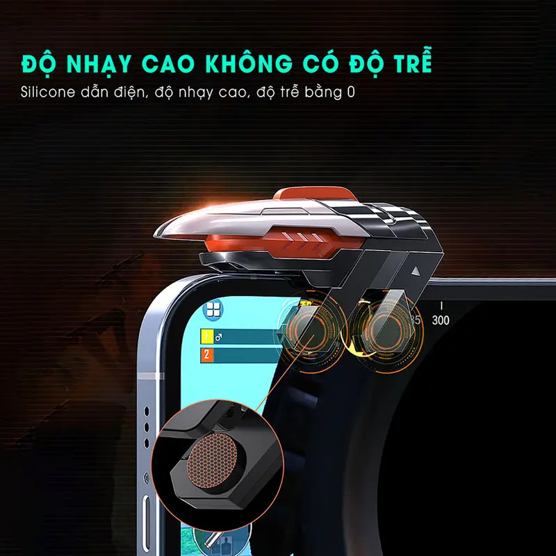 Tay cầm chơi game điện thoại MEMO AK06 gaming nút auto tap 4 chế độ hỗ trợ ghìm tâm chơi game thao tác 6 ngón pubg ff fps dễ dàng Chơi Điện Tử 7
