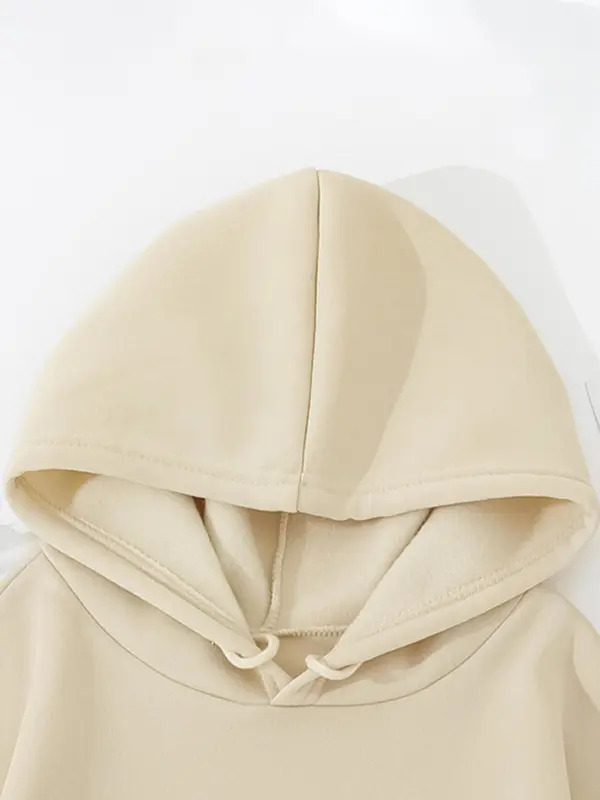 【Plus Size】 Letter & Airplane Print Drop Shoulder Hoodie, Fashion Casual Drawstring Pocket Hooded Sweatshirt for Daily Holiday Outdoor Wear, Women Clothing for Fall & Winter 6