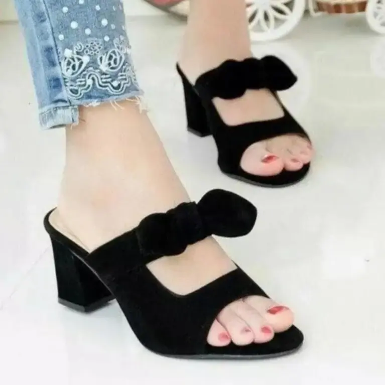 sandal wanita high heels pita Karet