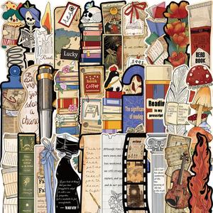 Separador de libro con temática de lectura de caricaturas, set de 30 piezas de marcapáginas decorativos de caricaturas lindos, tarjeta de marcapáginas DIY para el hogar, la escuela y la oficina