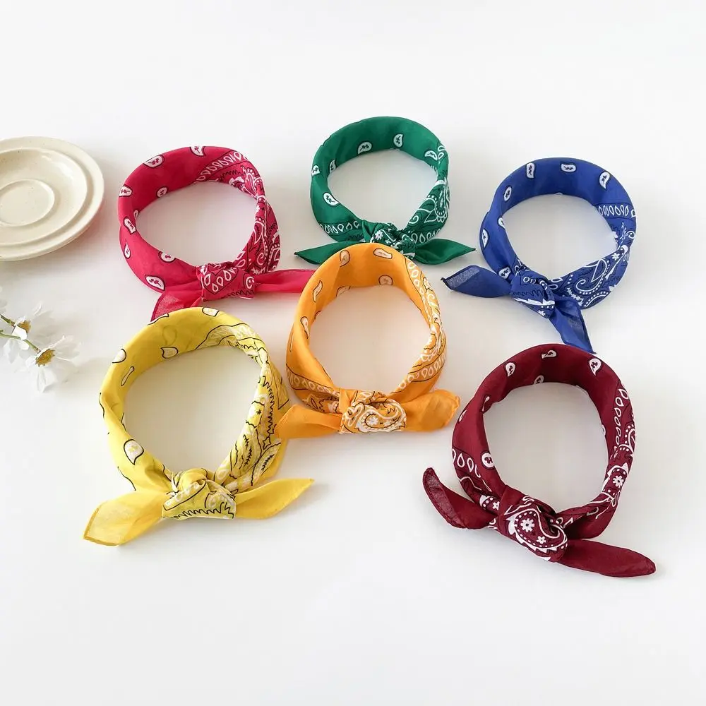 Khăn Quàng cổ Quàng Cổ Vuông Nhỏ Thiết Kế Băng Đô Đơn Giản, Khăn Quàng Cổ Tam Giác, In Hình Hạt Điều, Làm Bằng Bông Và Vải Lanh, Khăn Quàng Lụa In Họa Tiết Hip Hop, Thích Hợp Sử Dụng Ngoài Trời