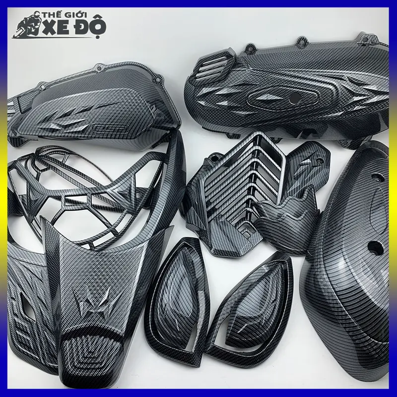 Phụ kiện trang trí ốp carbon Sh mode 2020 - 2021 - 2022 - 2023 - 2024, đồ chơi ốp cacbon xe Sh mode 0