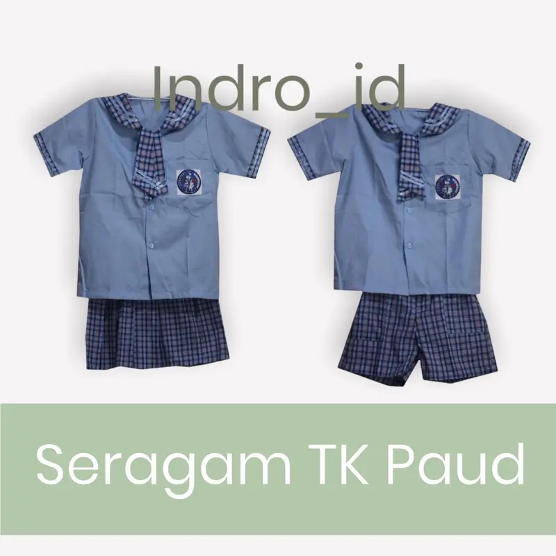 SERAGAM TK PAUD KOTAK KOTAK BIRU SAILOR 0