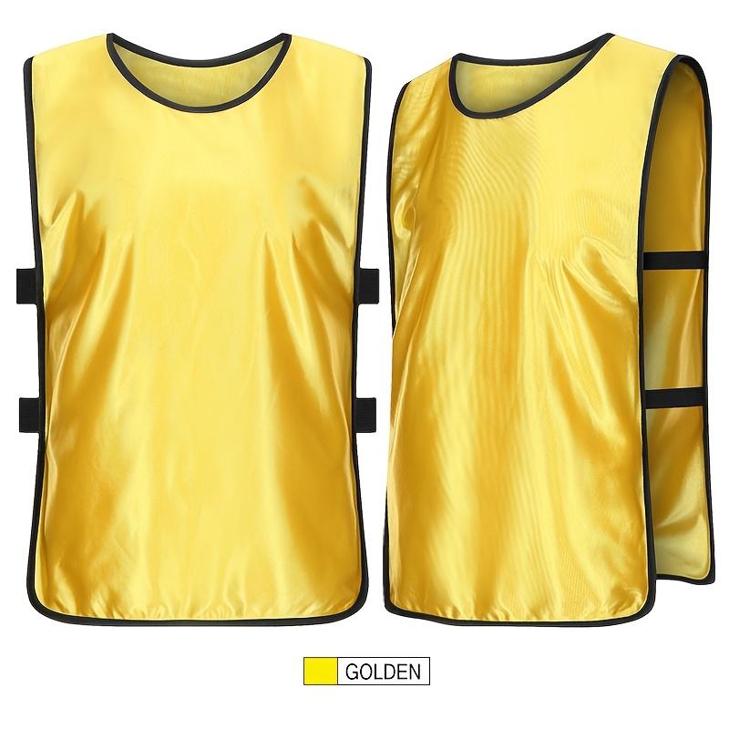 Product Introduction of 12-Pack Adult Sports Training Vests, Crew Neck Polyester Football Team Uniforms, All-Season Knit Fabric Activity Tops with Lace-Up Detail, Regular Fit Solid Color Teamwear 13
