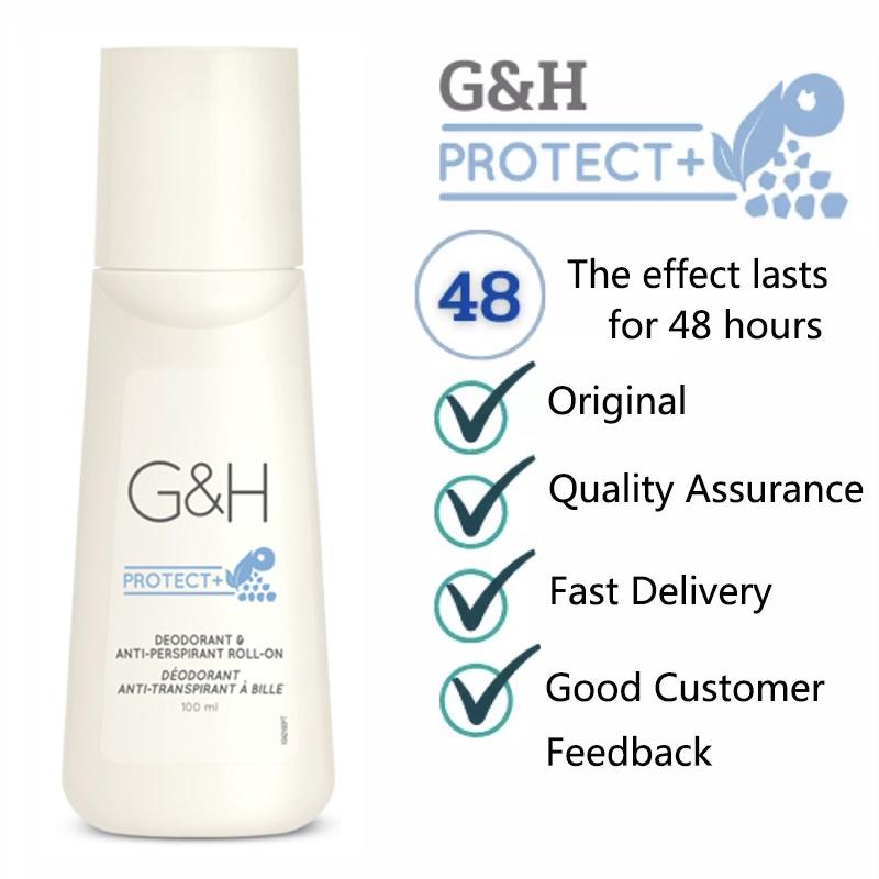 Chất khử mùi và chống mồ hôi lăn G & H Bảo vệ +, Công thức G&H, Công nghệ Amway, Bảo vệ mùi lâu dài, An toàn cho da, 100ml Khử Mùi Hôi 0