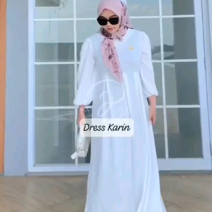 gamis karin model terbaru 2025 crinkle airflow premium Dress Balon Wanita 5