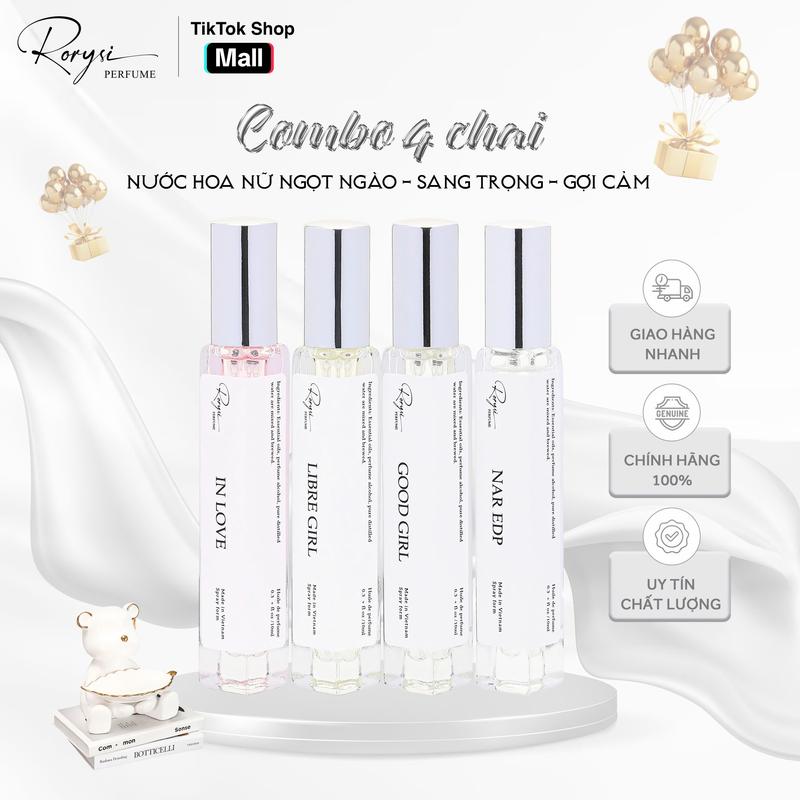Combo 4 Chai Nước Hoa Nữ Rorysi Quyến Rũ , Gợi Cảm , Ngọt Ngào , Sexy Dạng Xịt 10ml ( Phá Giá )