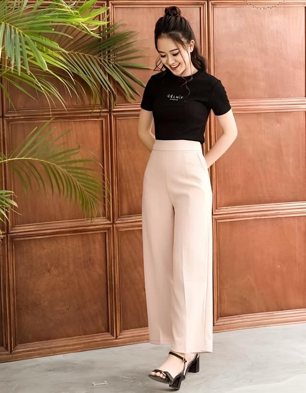 M86 quần suông mưa cạp cao khoá sườn