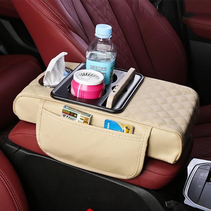 Product Introduction of Car Armrest Box Storage Bag, Multifunctional Car Armrest Box Mat, Car Tissue Box, Central Elbow Heightening Mat, Car Interior Accessories 8