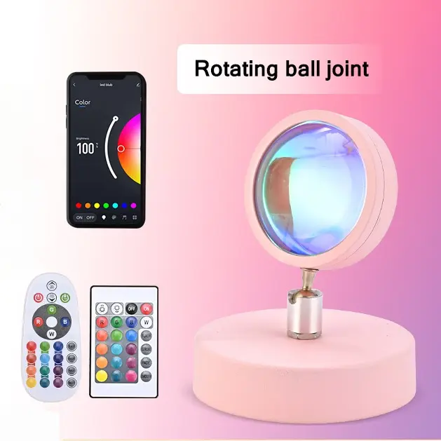 Đèn Bàn Mini Đèn Hoàng Hôn, Màu RGB, Đèn Tạo Không Khí Ảnh, Đèn USB, Đèn Hoàng Hôn, Đèn Hoàng Hôn Đỏ 0