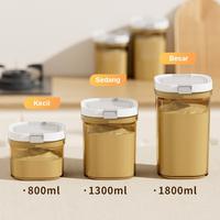Gambar LuvHome BPA Free Tempat Susu Bubuk Bayi Wadah Susu Toples Makanan Vacuum Sealed Box Kotak Penyimpanan Makanan - Coklat A 800ML=300g dari LuvhomeMall Kota Tangerang 3 Tokopedia