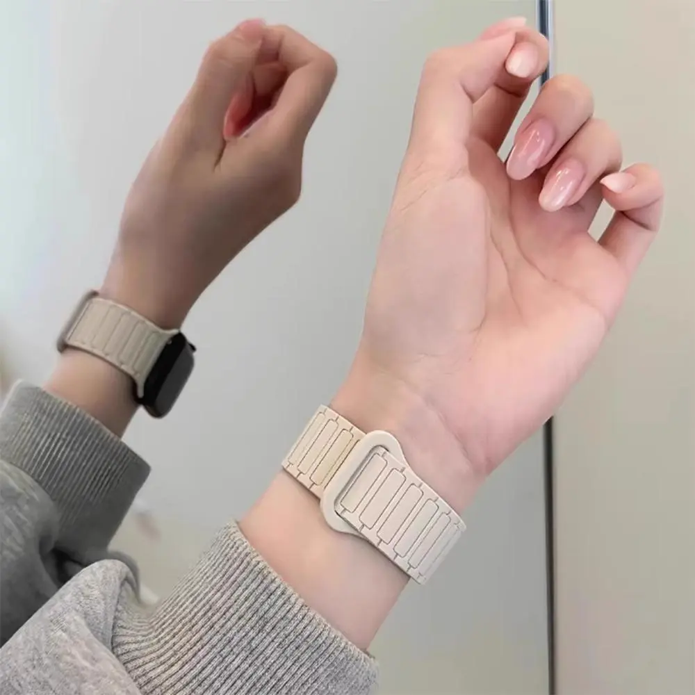 Magnetic Watch Band (Band Only), 1 Count Fashionable Watch Band for Women & Men, Wearable Accessories Compatible with Apple Watch Series