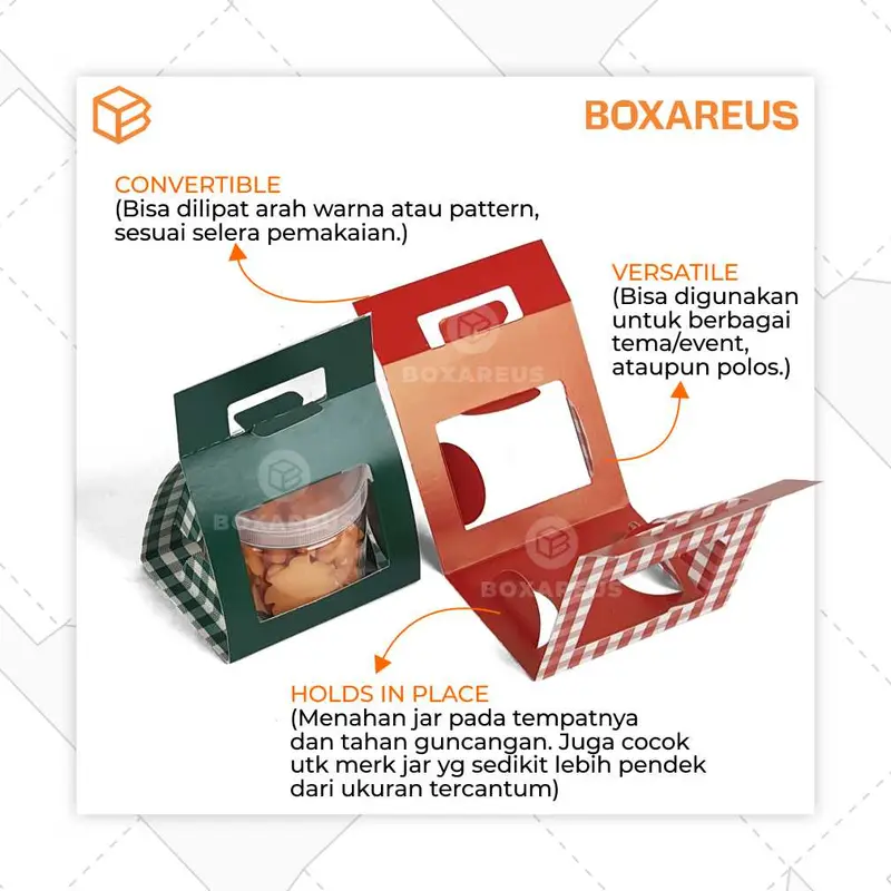 Packaging Kue Kering Box Toples Satuan Tabung Jar Kotak Gagang Tenteng | SL Jar 2