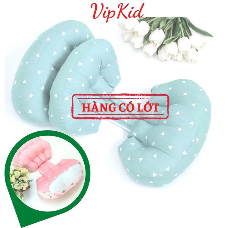 Gối bầu cánh tiên có miếng dán điều chỉnh, kèm gối phụ . Gối bầu nâng đỡ bụng, hỗ trợ giảm đau lưng cho mẹ bầu hàng có lót vải Cotton