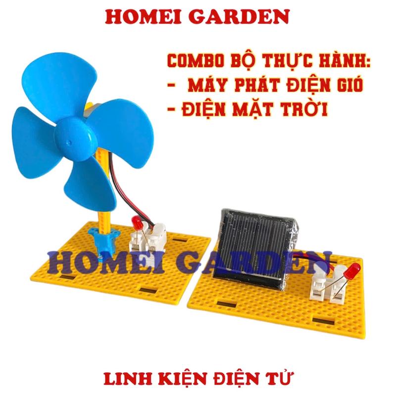 Lắp ráp mô hình máy phát điện gió, mô hình điện mặt trời công nghệ 5 học stem steam - HM0477