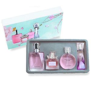 Women's Perfume Set, 4 Counts/set Long Lasting Fragrance for Women, Elegant Fragrance for Daily Wear, Fashion Perfume for Party, Daily Clothing Decor, Mini Perfumes Rose Perfume Kits