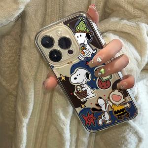 Snoopy se aplica a la carcasa de Apple 16 iPhone 15promax transparente 1413 funda antideslizante 1211 Samsung Galaxy s25ultra s25plus s25 s24ultra s24plus S24 s23ultra s23plus