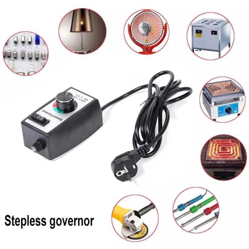 Product Introduction of Universal EU Plug 230V 8A Stepless Motor Speed Controller Adjuster Duct Fan Governor Switch Dimmer Electric Speed Regulator Electrical Accessories 77