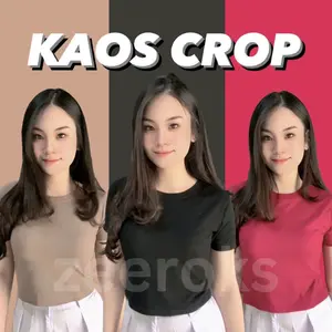 ZEEROKS X ClothingTreasure  KAOS POLOS CROP TOP KAOS BASIC CEWEK CROP TERMURAH COMBED 24s STYLE KOREA Nyaman Lembut Wanita