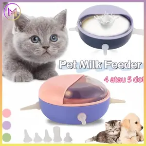 4 Dot Mangkok Dot Susu Anak Bayi Kucing Anjing Baru Lahir Nipple Kitten Puppy Bahan Silicon Tempat Minum Susu Kucing Anjing empeng  kucing