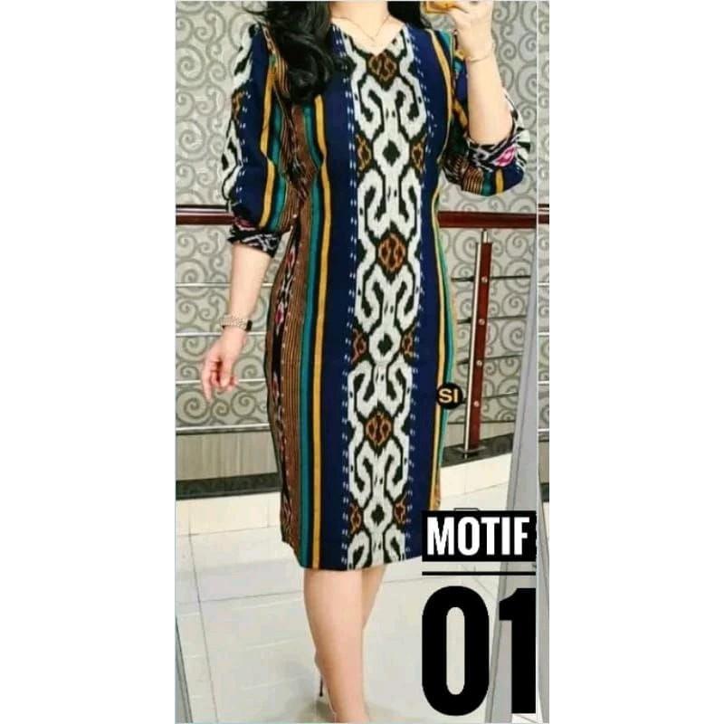 DRESS SPAN,DRESS TENUN BLANKET,DRESS KERJA WANITA,DRESS KEKINIAN Midi Pesta Tebal Casual 2