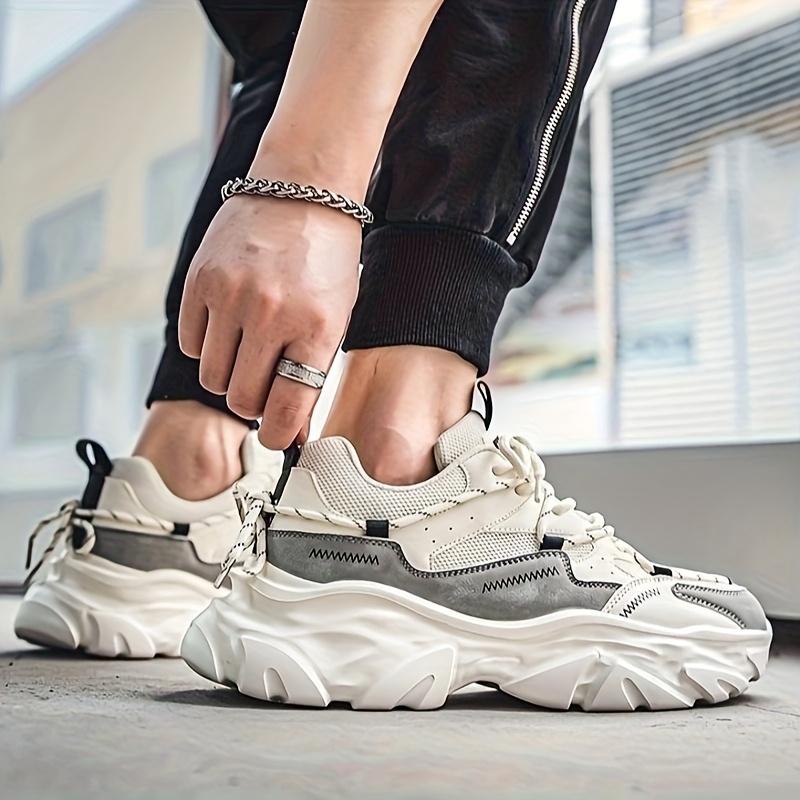 Product Introduction of 2025 New Arrival Men'S Versatile Sports & Casual Sneakers - Mesh High-Top Running Shoes with Stylish Lace-Up Design, Thick Sole for Outdoor Activities & Everyday Wear, Casual Footwear | Trendy Sneakers | Comfortable Footwear 10