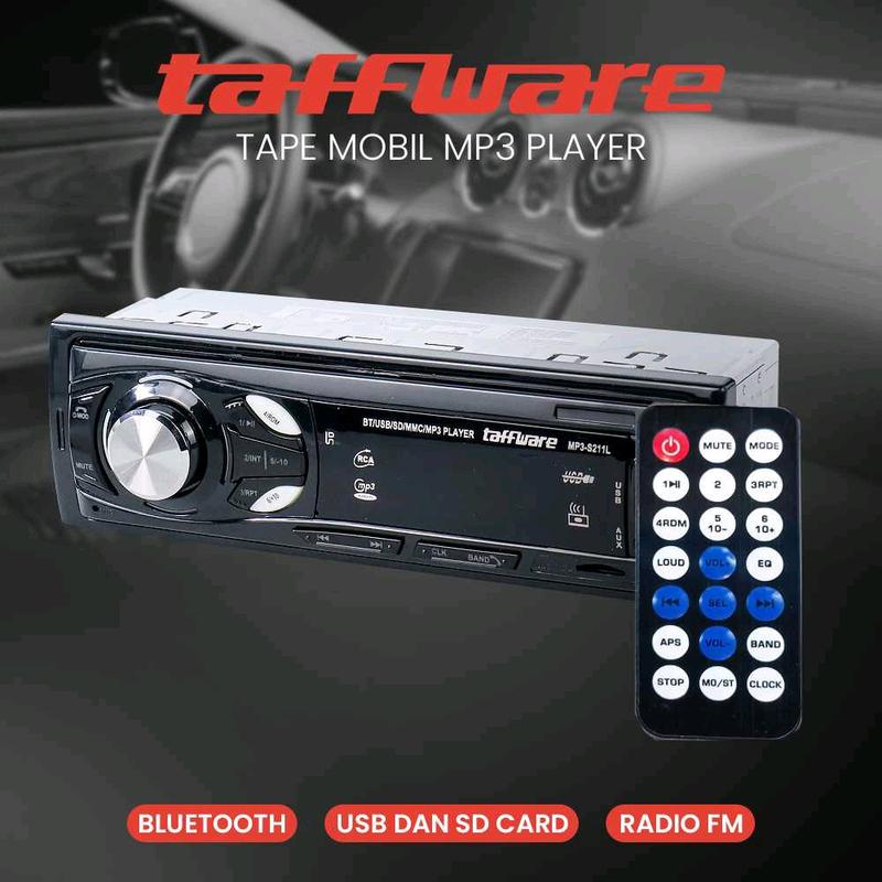 Taffware Tape Mobil Audio MP3 Player Bluetooth 5.0 60W with Remote - MP3-S211L Car 0